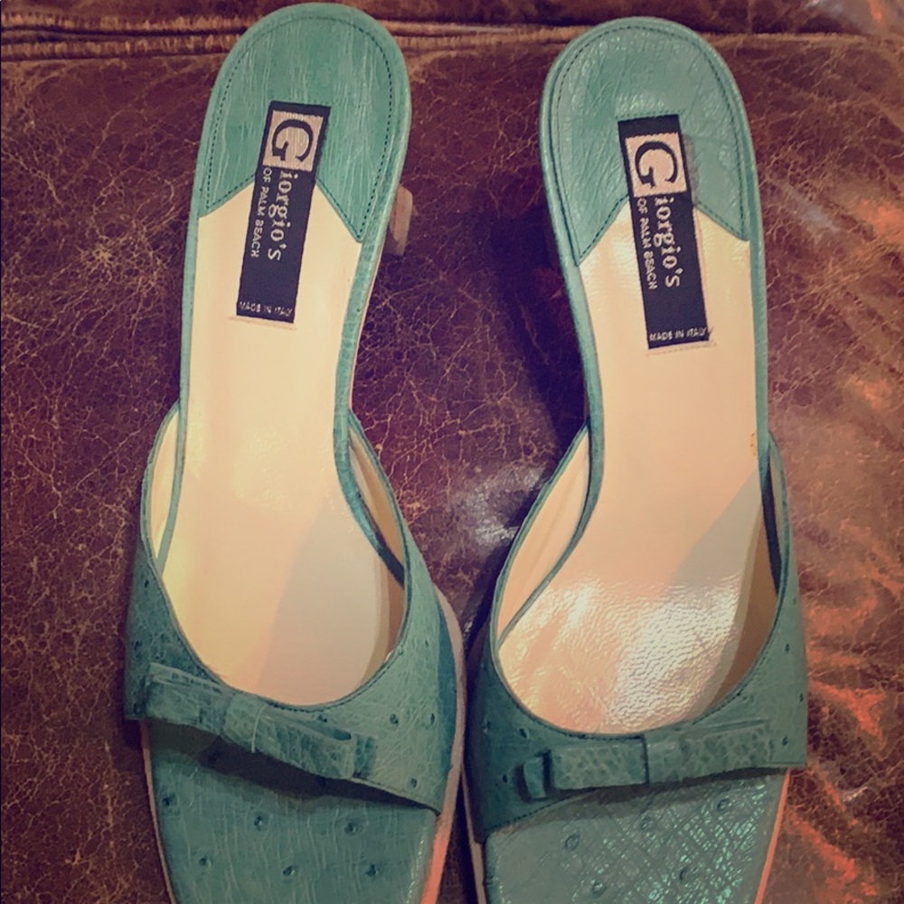 Genuine ostrich made in Italy sandals